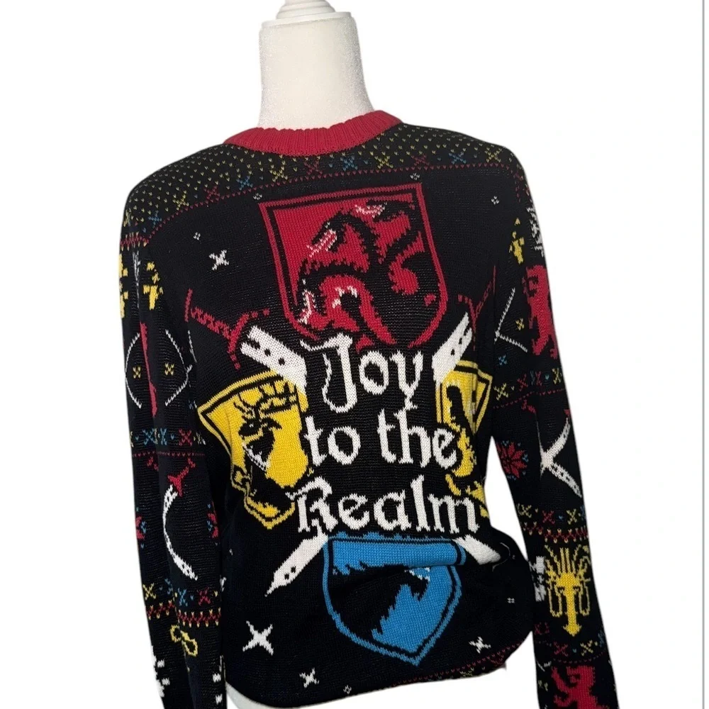 Game Of Thrones Joy to the Realm Black Sweater - Picture 2 of 5